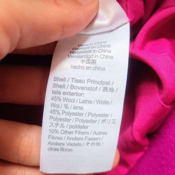 J. Crew Factory Wool Blend Plum Purple City Coat Size 00 Petite Style No. AB946 - Picture 10 of 16